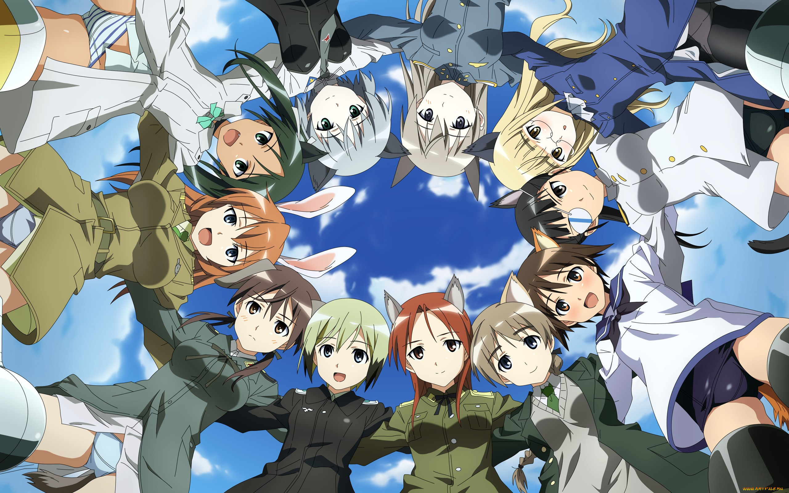 аниме, strike, witches.